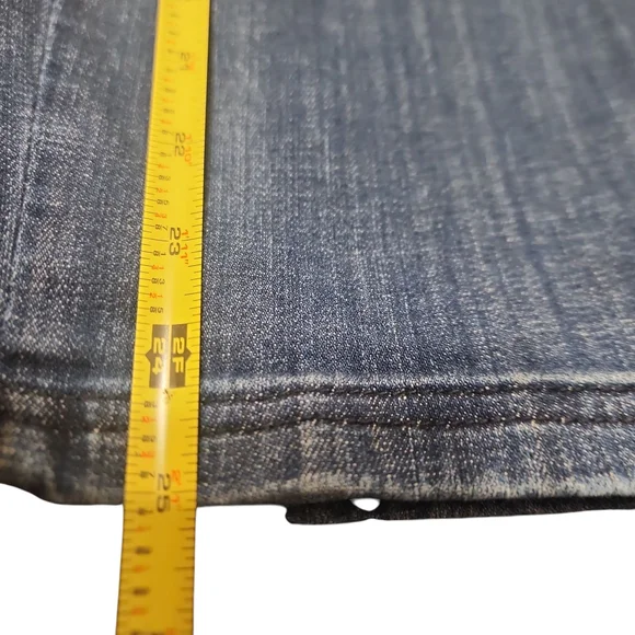 Black And White Classic Blue Denim Split Skirt Sz 12 - Picture 10 of 11